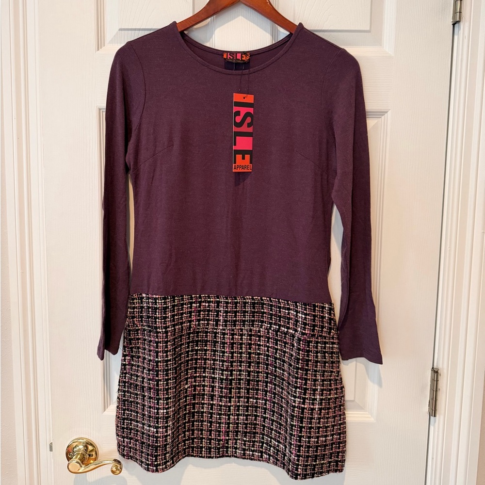Purple and Tweed Dress